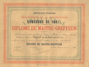 Joseph-Ambroise ROGUET - diplome-greffeur